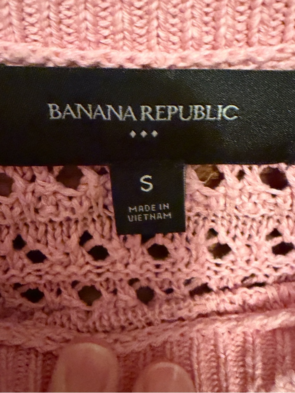 Banana Republic Pink Open-Knit Women's Sweater - Picture 2 of 3